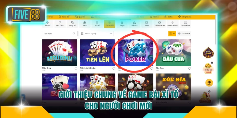 Giới thiệu chung về game bài Xì Tố cho người chơi mới